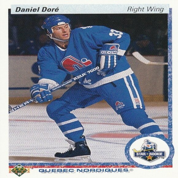 Daniel Dore - Nordiques "Star Rookie" - 1991 Upper Deck Card - Card Number 255 - Picture 1 of 2